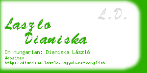 laszlo dianiska business card
